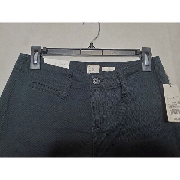 A New Day Black High Rise Stretch Relaxed Wide Leg Crop Pants Oversized - Picture 2 of 8